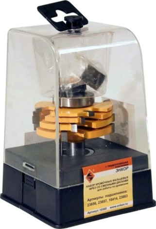 Фреза по дереву ЭНКОР ф50.8,хв.12мм кромочная фальцевая, 4 диска [10560]