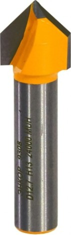 Фреза по дереву ЭНКОР V гальтельная v-обр. ф12.7, 90°, хв. 8мм [9308]