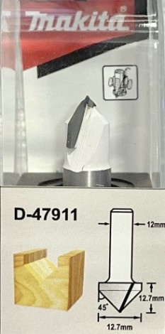 Фреза по дереву MAKITA D-47911 v-образная 90° 12,7x12,7х12x54x2t