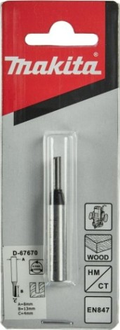Фреза по дереву MAKITA D-67670 пазовая с 1 режущ. кромкой 4x13x8x48x1t