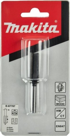 Фреза по дереву MAKITA D-67767 пазовая с 2 режущ. кромками 12x32x6x64x2t