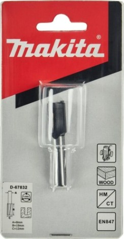 Фреза по дереву MAKITA D-67832 пазовая с 2 режущ. кромками 12x19x8x51x2t
