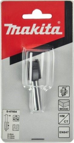 Фреза по дереву MAKITA D-67854 пазовая с 2 режущ. кромками 16x19x8x51x2t