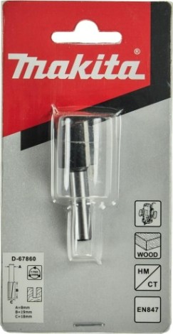 Фреза по дереву MAKITA D-67860 пазовая с 2 режущ. кромками 18x19x8x51x2t