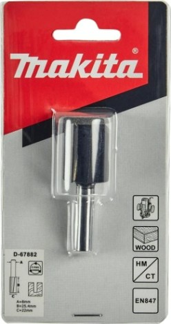 Фреза по дереву MAKITA D-67882 пазовая с 2 режущ. кромками 22x25,4x8x57x2t