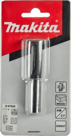 Фреза по дереву MAKITA D-67929 пазовая с 2 режущ. кромками 12x32x12x73x2t