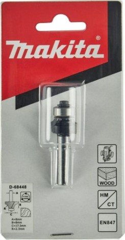 Фреза по дереву MAKITA D-68448 кром. калевочная 2.3r 17,3х8х8х51х2т