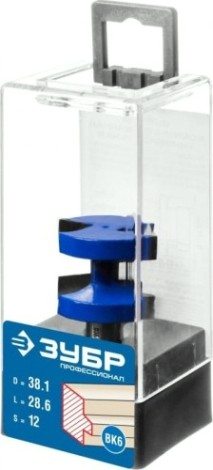 Фреза по дереву наборная №2 ЗУБР ПРОФЕССИОНАЛ 38.1x28,6мм, хвостовик 12мм, [28731-38.1-2]