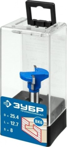 Фреза по дереву ЗУБР ПРОФЕССИОНАЛ 25.4x12.7мм, высота 12.7мм, т-образная №2 [28750-25.4]