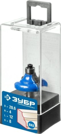 Фреза по дереву ЗУБР "Профессионал" №3 D 28.6 мм кромочная калевочная [28704-28.6]