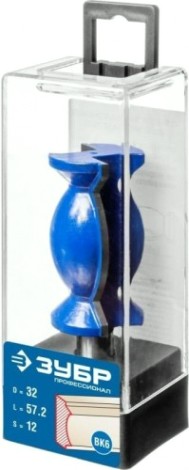 Фреза по дереву ЗУБР ПРОФЕССИОНАЛ 32x57мм, хвостовик 12мм, кромочная фигурная №9 [28720-32]