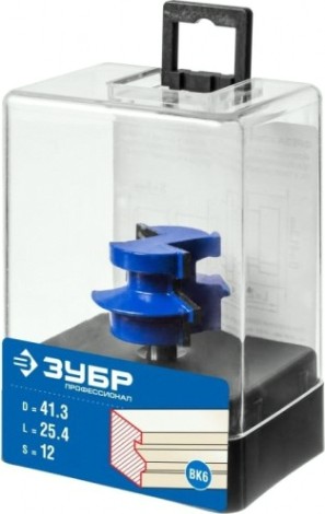Фреза по дереву ЗУБР ПРОФЕССИОНАЛ 41,3x29мм, хвостовик 12мм, комбинированная универс [28729-41.3]