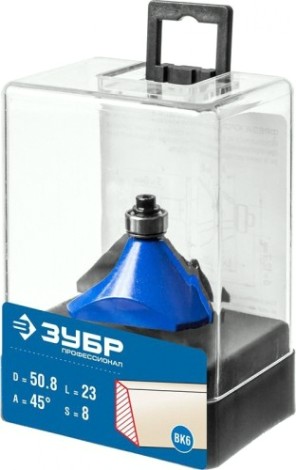 Фреза по дереву ЗУБР ПРОФЕССИОНАЛ 50,8x27мм, кромочная калевочная(фасочная) №9 [28711-50.8]