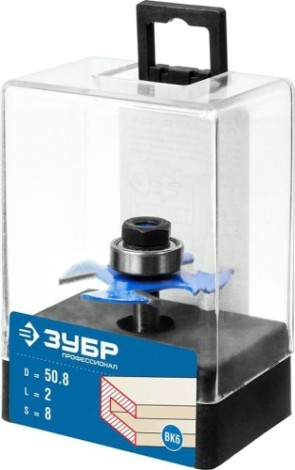 Фреза по дереву ЗУБР ПРОФЕССИОНАЛ 50,8x2мм, хвостовик 8мм, горизонтально-пазовая [28757-50.8-2]