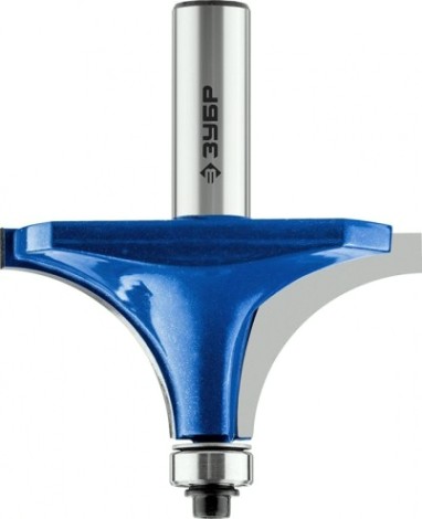 Фреза по дереву ЗУБР ПРОФЕССИОНАЛ 63,5x32мм, радиус 25мм, кромочная калевочная №1 [28701-63.5]