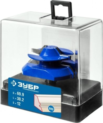 Фреза по дереву ЗУБР ПРОФЕССИОНАЛ 69,9x30мм, кромочная для углового сращивания [28724-69.9]