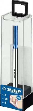 Фреза по дереву ЗУБР ПРОФЕССИОНАЛ 8x30мм, хвостовик 8мм, прямая с нижними подрезател [28755-8-30]
