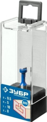 Фреза по дереву ЗУБР ПРОФЕССИОНАЛ 9.5x10мм, высота 5мм, т-образная №1 [28749-9.5-48]