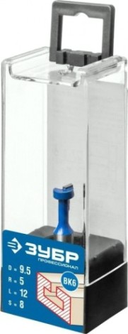 Фреза по дереву ЗУБР ПРОФЕССИОНАЛ 9.5x12мм, высота 5мм, т-образная №1 [28749-9.5-60]