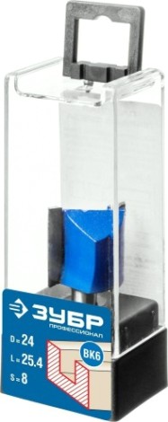 Фреза по дереву ЗУБР "Профессионал" пазовая прямая 24х25х8 мм [28753-24-25]