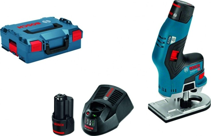 Фрезер аккумуляторный BOSCH GKF 12V-8 [06016B0000] 2х3,0Ач, кейс L-Boxx