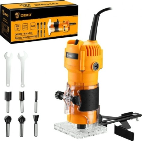 Фрезер сетевой DEKO DKR800 + набор фрез 6 шт [063-4352]