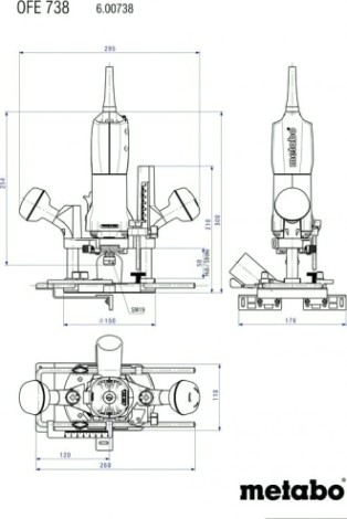 Фрезер сетевой METABO OFE 738 [600738000]