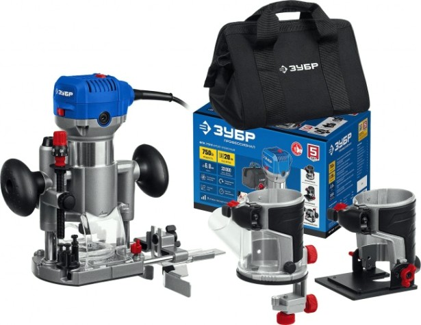 Фрезер сетевой ЗУБР ФПК-750Н Профессионал кромочный, сумка