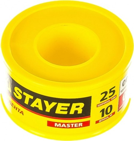 Фум лента STAYER MASTER плотность 0,40 г/см3, 0,075ммх25ммх10м [12360-25-040]