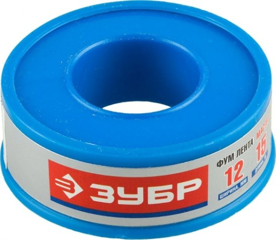 Фум лента ЗУБР МАСТЕР плотность 0,40 г/см3, 0,1ммх12ммх15м [12373-12-040]