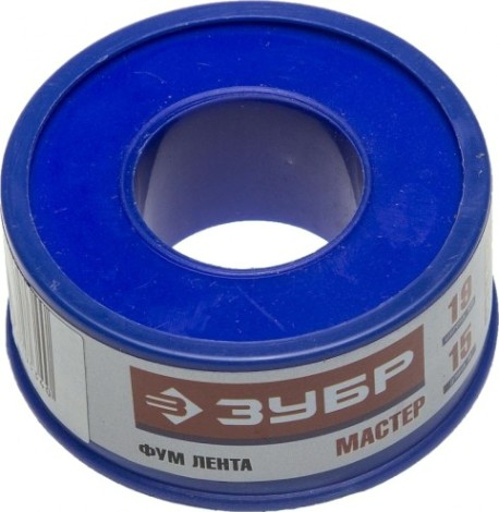Фум лента ЗУБР МАСТЕР плотность 0,40 г/см3, 0,1ммх19ммх15м [12373-19-040]