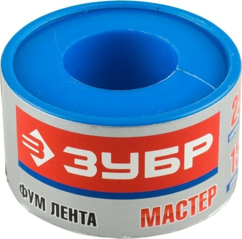 Фум лента ЗУБР МАСТЕР плотность 0,40 г/см3, 0,1ммх25ммх15м [12373-25-040]