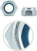 Гайка Tech-KREP М 4 (уп.300 шт.) DIN985 с контрящим кольцом оцинкованная [105251]