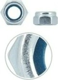 Гайка Tech-KREP М 8 (уп.100 шт.) DIN985 с контрящим кольцом оцинкованная [105254]
