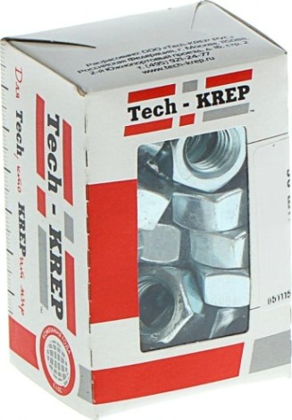 Гайка Tech-KREP М12 (уп.30 шт.) DIN934 шестигранная оцинкованная [105250]