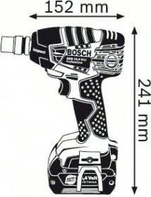Гайковерт аккумуляторный BOSCH GDS 14,4 V-LI ударный [06019A1T06] 2 х 4,0 Ач