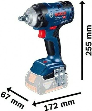 Гайковерт аккумуляторный BOSCH GDS 18 V-400 ударный без АКБ и ЗУ [06019K0021]