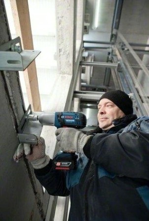 Гайковерт аккумуляторный BOSCH GDS 18 V-LI HT ударный [06019B130A] 2х5,0Ач