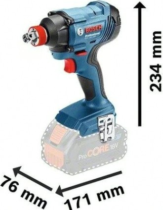 Гайковерт аккумуляторный BOSCH GDX 180 LI ударный [06019G5223] 2х2,0Ач, кейс