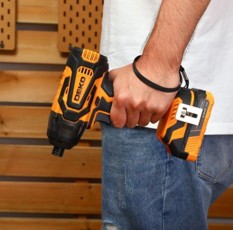 Гайковерт аккумуляторный DEKO DKIS20-Li, 20В, 1*2.0Ач ударный [063-4391]