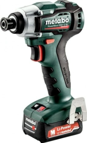 Гайковерт аккумуляторный METABO PowerMaxx SSD 12 BL 2x2.0 Ач кейс L 2x2.0 Ач кейс, бесщеточный [601115500]