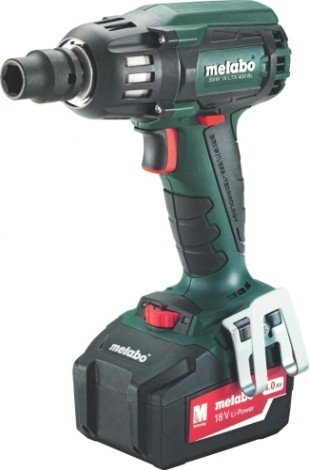 Гайковерт аккумуляторный METABO SSW 18 LTX 4,0 Ач 400 BL ударный, бесщеточный [602205500] Аккумулятор Li-Power (18 В/4,0 А-час) - 2 штуки