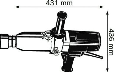 Гайковерт электрический BOSCH GDS 30 ударный [0601435108]