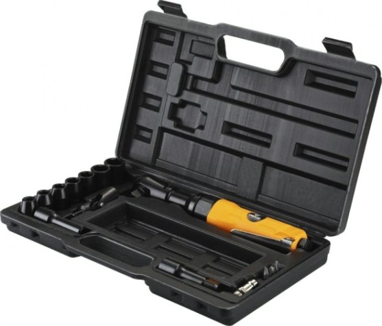 Гайковерт пневматический DEKO DKPT03 SET 3 угловой в чемодане с набором 15 предметов [018-1103]