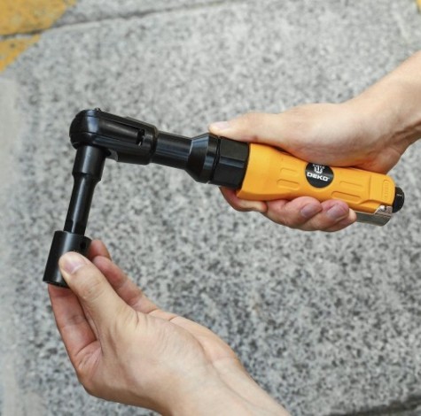 Гайковерт пневматический DEKO DKPT03 SET 3 угловой в чемодане с набором 15 предметов [018-1103]