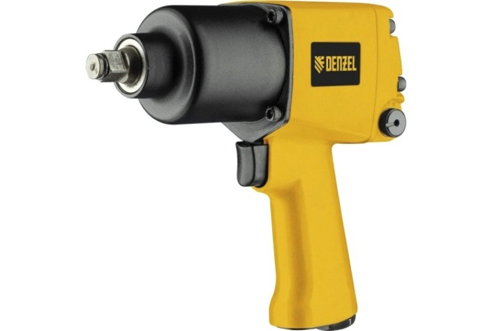 Гайковерт пневматический Denzel IW860 ударный + набор головок, 1/2" [57473]