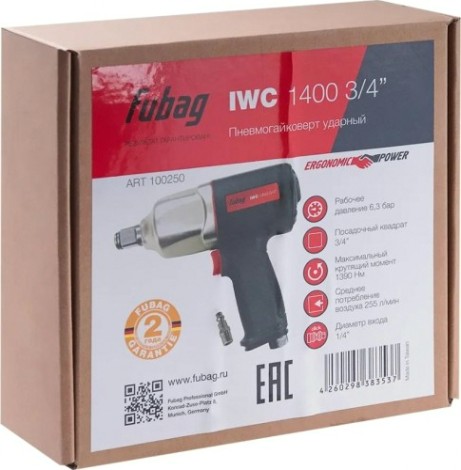 Гайковерт пневматический FUBAG IWC 1400 ударный 100250 [100250]