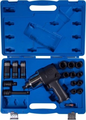 Гайковерт пневматический KING TONY 44106AMP01 ударный, с комплектом головок, 17 предметов