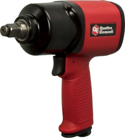 Гайковерт пневматический QUATTRO ELEMENTI 610 Нм ударный 1/2, разъем euro, вес 2,0 кг. [919-822]
