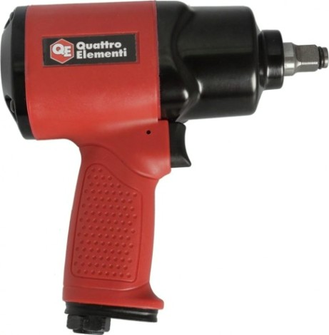 Гайковерт пневматический QUATTRO ELEMENTI 610 Нм ударный 1/2, разъем euro, вес 2,0 кг. [919-822]